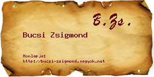 Bucsi Zsigmond névjegykártya