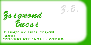 zsigmond bucsi business card